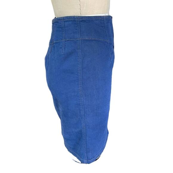 y2k Marc by Marc Jacobs Blue Denim Straight Pencil Skirt size 4 - Picture 2 of 5